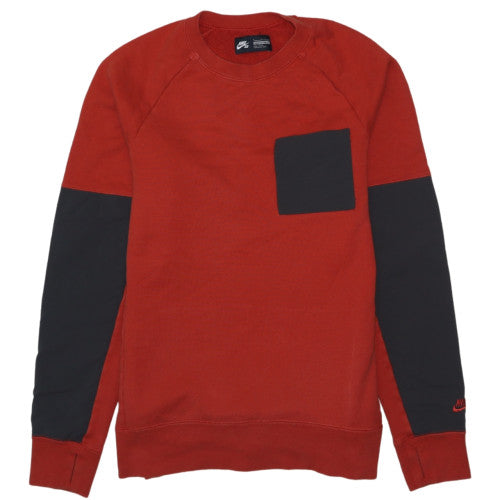 Nike SB Men’s Red Sweatshirt M Crew Neck Long Sleeve Pullover
