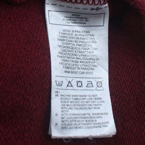 Adidas Men's Red Crew Neck Pullover Sweatshirt Size M