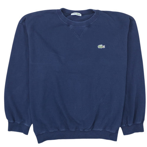 Lacoste Womens Navy Crew Neck Cotton Sweatshirt Size 10 Classic Fit