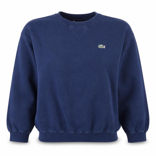 Lacoste Womens Navy Crew Neck Cotton Sweatshirt Size 10 Classic Fit