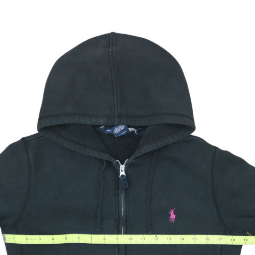 Ralph Lauren Sport Women's Black Full Zip Hoodie Size L Cotton