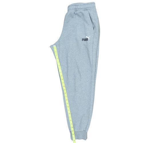 Puma Men's Grey Fleece Jogger Trousers Size L Regular Fit
