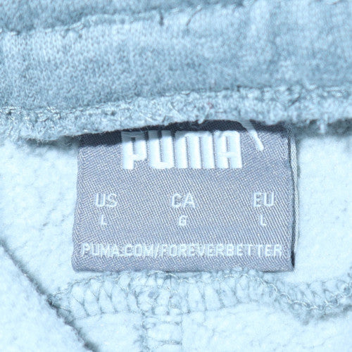Puma Men's Grey Fleece Jogger Trousers Size L Regular Fit