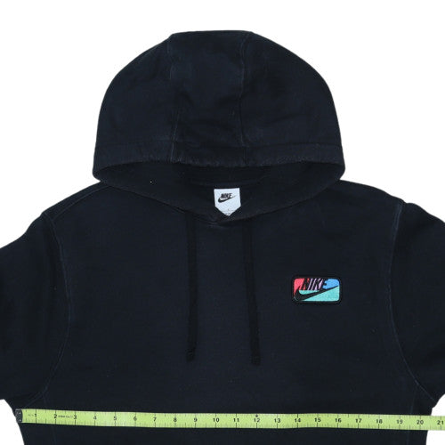 Nike Men's Black Small Pullover Hoodie with Logo Design