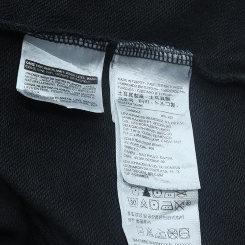 Levi's Men's Black Pullover Hoodie L Regular Fit Logo Fleece