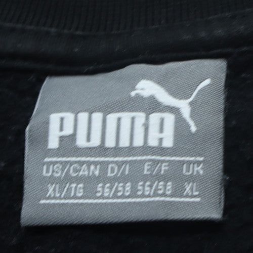 Puma Mens Black XL Crew Neck Pullover Sweatshirt Logo Print