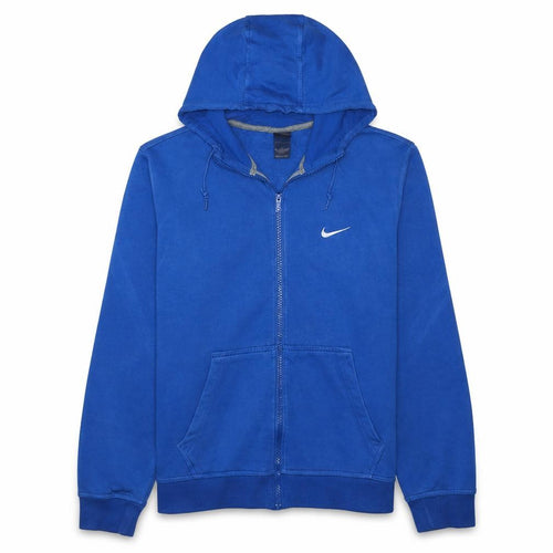 Nike Men's Blue Full Zip Hoodie XL Sports Cotton Fleece