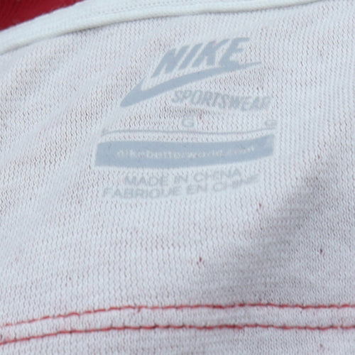 Nike Men's Red Full Zip Collared Sweatshirt Size L