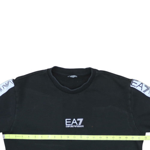 Emporio Armani EA7 Men's Black Logo Crew Neck Sweatshirt L