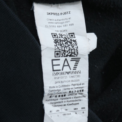 Emporio Armani EA7 Men's Black Logo Crew Neck Sweatshirt L