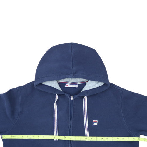 FILA Men’s Blue Full Zip Hoodie XL Cotton Blend Sportswear