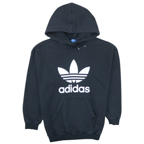Adidas Womens Black Pullover Hoodie Size 18 Logo Hooded Sweatshirt