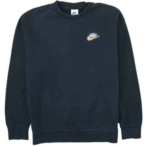 Nike Men's Black Pullover Sweatshirt L Regular Fit Crew Neck Fleece
