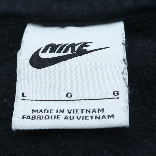 Nike Men's Black Pullover Sweatshirt L Regular Fit Crew Neck Fleece
