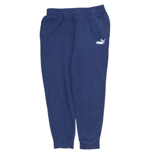 Puma Men's Blue Fleece Jogger Trousers Size M Regular Fit