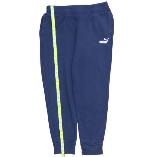 Puma Men's Blue Fleece Jogger Trousers Size M Regular Fit