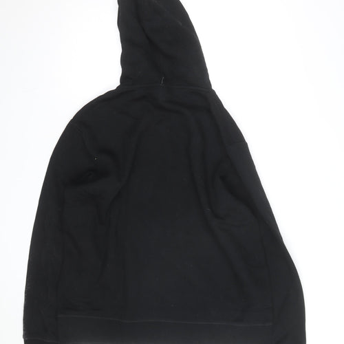 Reebok Men's Black Pullover Hoodie L Graphic Logo Fleece Sweatshirt