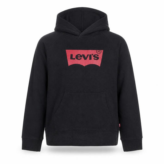 Levi's Girls Black Pullover Hoodie L Logo Graphic Cotton Blend