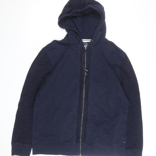 Nautica Mens Blue XL Full Zip Hoodie Sweatshirt