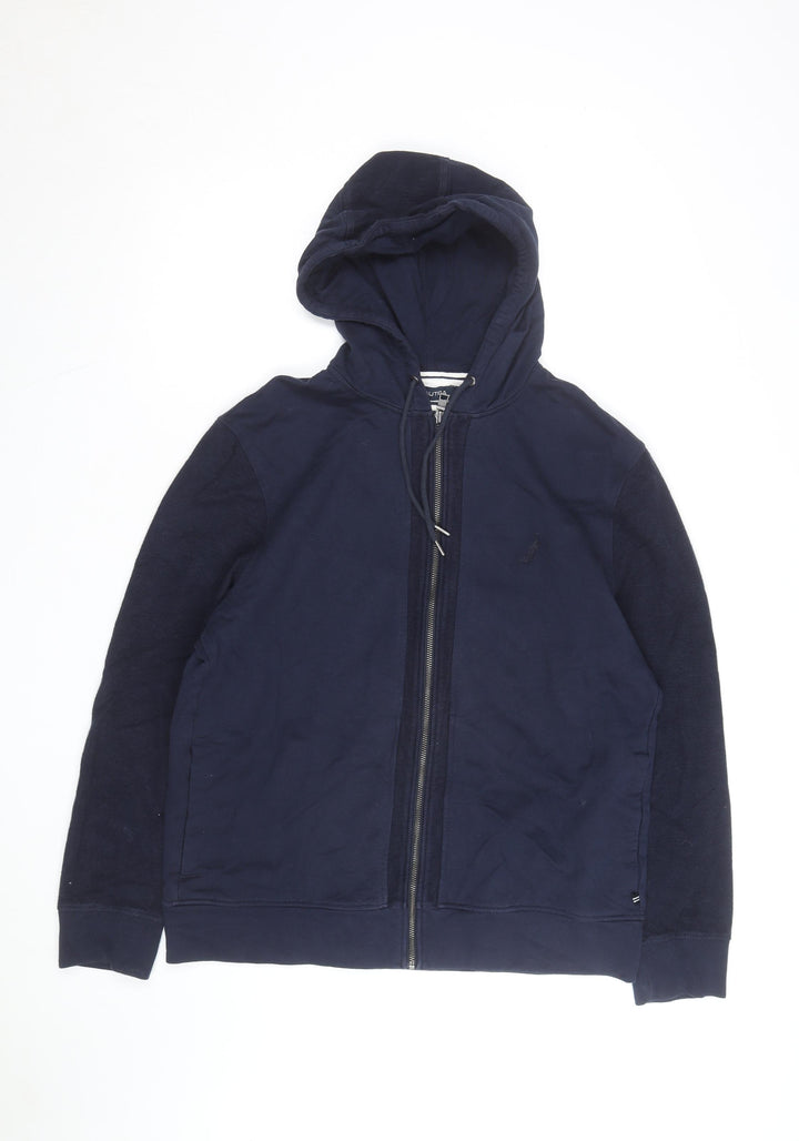 Nautica Mens Blue XL Full Zip Hoodie Sweatshirt