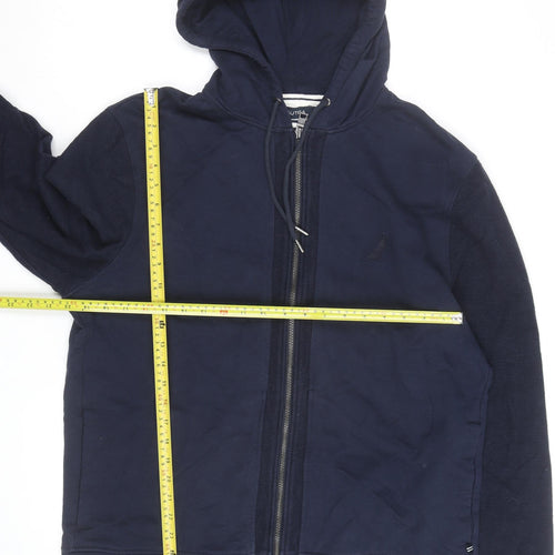 Nautica Mens Blue XL Full Zip Hoodie Sweatshirt