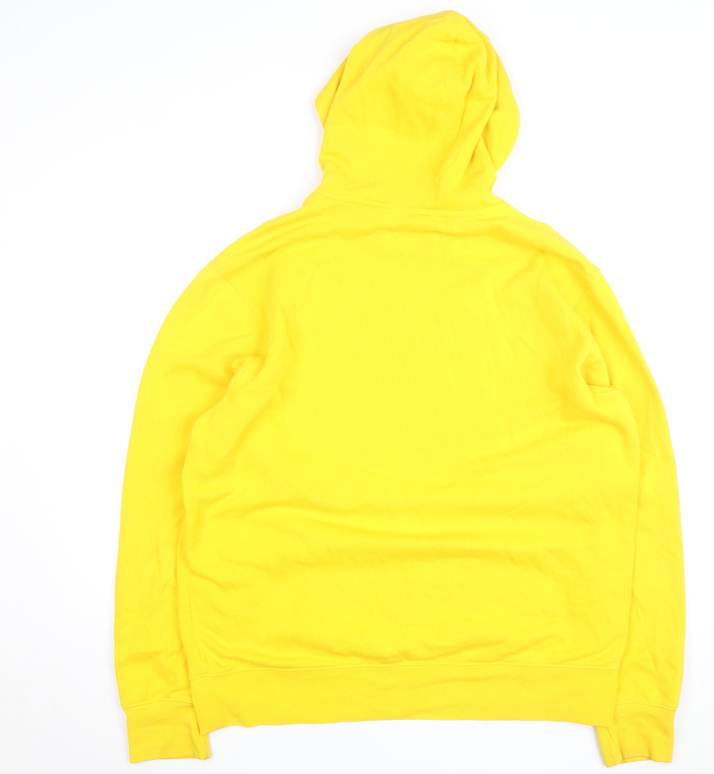 Reebok Men's Yellow Pullover Hoodie L Fleece Sportswear