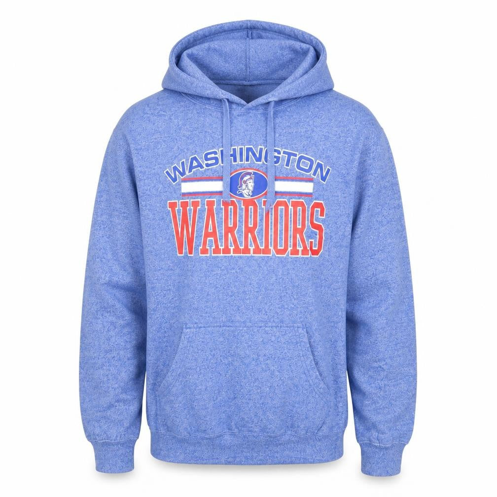 Front view of Miltex Men's Blue Hoodie Medium Pullover Washington Warriors Sports