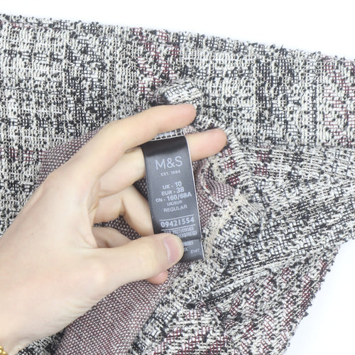 Marks and Spencer Womens Multicoloured Tweed Pencil Skirt Size 10