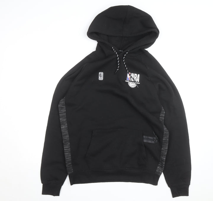 NBA Mens Black Medium Pullover Hoodie with Logo Detail