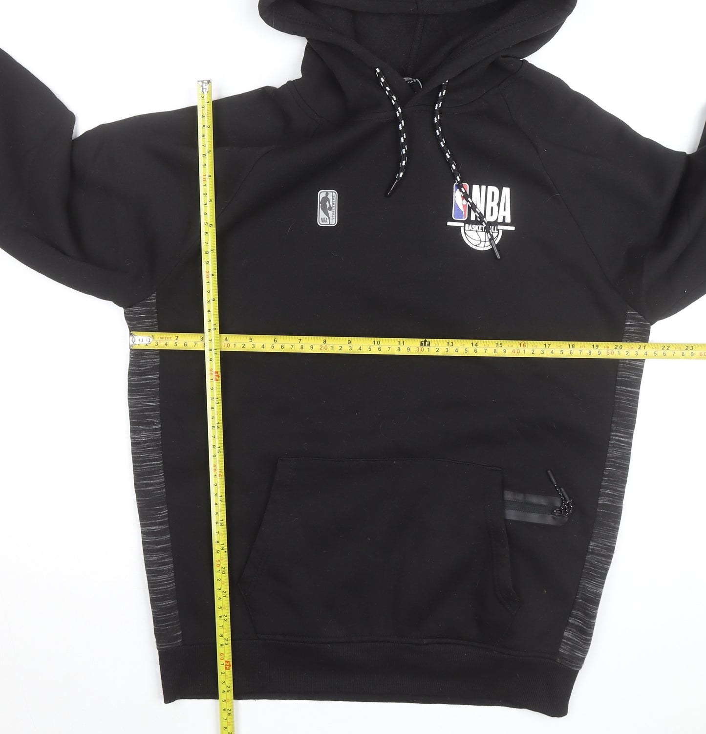 NBA Mens Black Medium Pullover Hoodie with Logo Detail