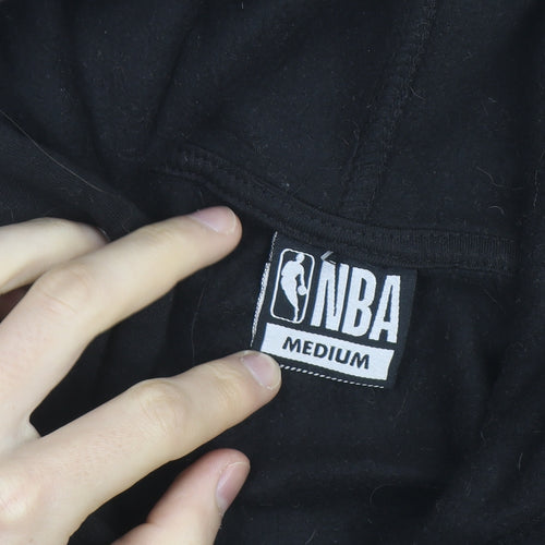 NBA Mens Black Medium Pullover Hoodie with Logo Detail