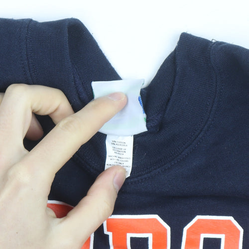 Champion Men's Blue Carroll University Pullover Sweatshirt Size S