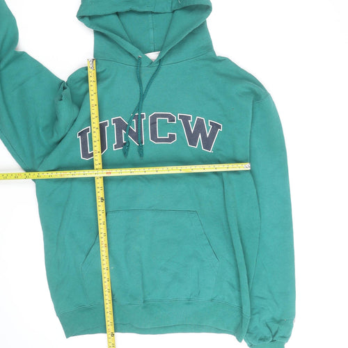 Champion Men's Green UNCW Pullover Hoodie Size M Vintage College Style