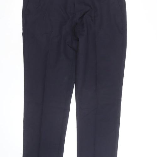 Marks and Spencer Men's Navy Regular Fit Chino Trousers 36R