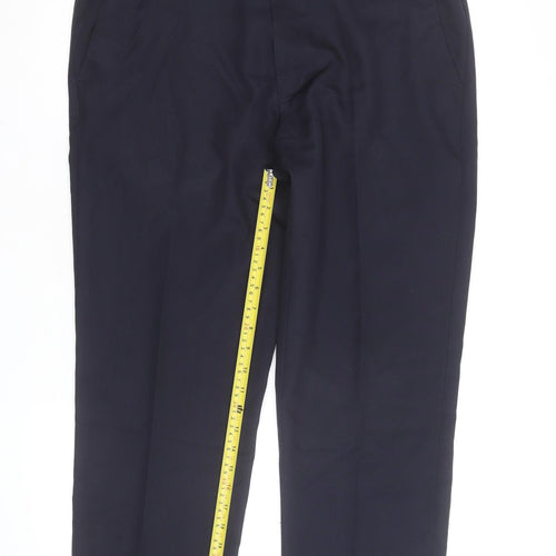 Marks and Spencer Men's Navy Regular Fit Chino Trousers 36R