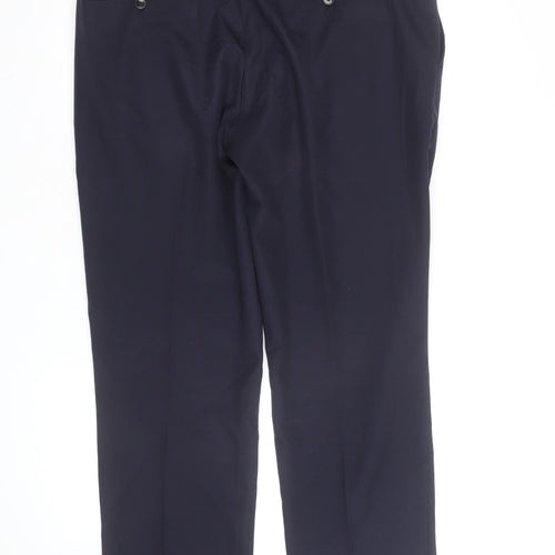 Marks and Spencer Men's Navy Regular Fit Chino Trousers 36R