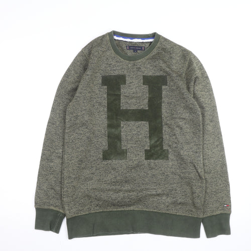 Tommy Hilfiger Men’s Green Crew Neck Pullover Jumper M