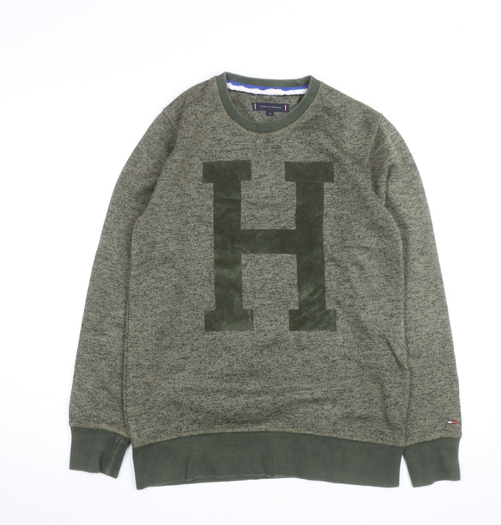 Tommy Hilfiger Men’s Green Crew Neck Pullover Jumper M