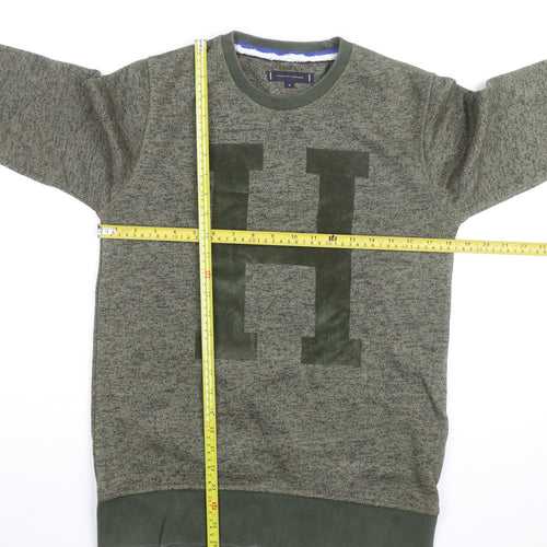 Tommy Hilfiger Men’s Green Crew Neck Pullover Jumper M