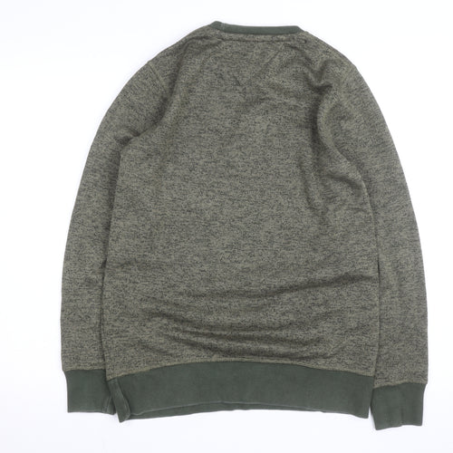 Tommy Hilfiger Men’s Green Crew Neck Pullover Jumper M