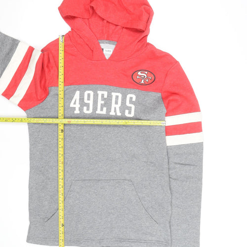 NFL Team Apparel Men’s Red Grey 49ers Pullover Hoodie Size S