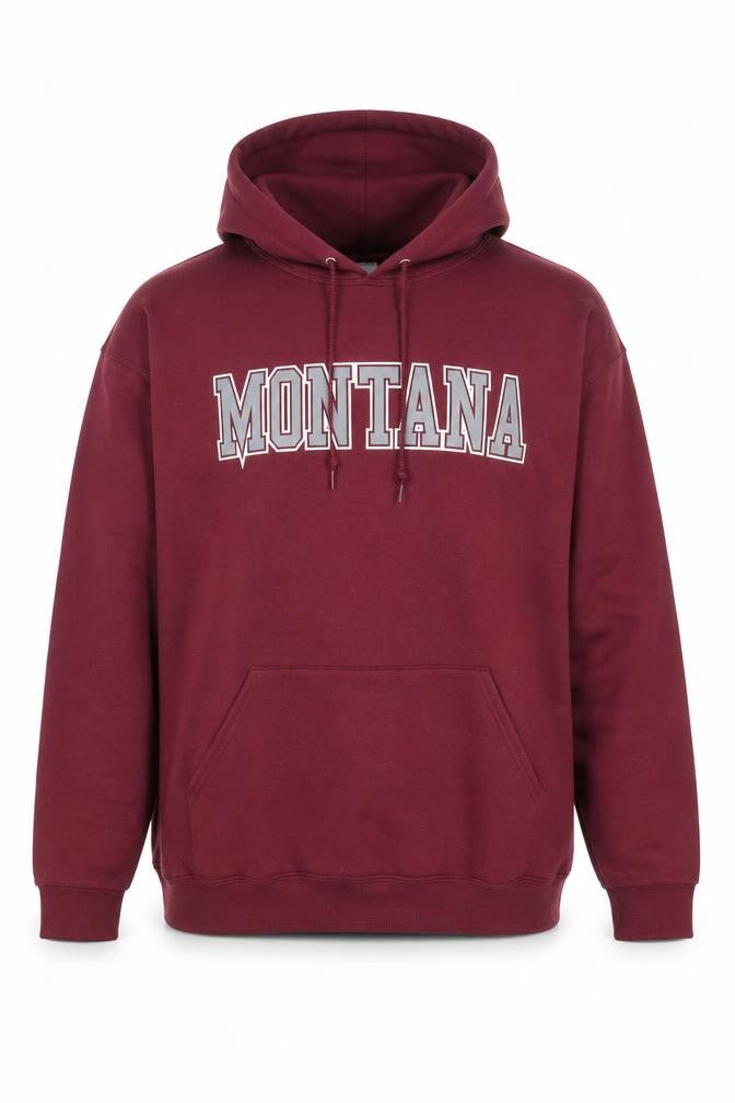 Front view of Jerzees Men's Red Pullover Hoodie L College Graphic