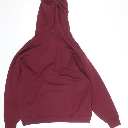 Jerzees Men's Red Pullover Hoodie L College Graphic