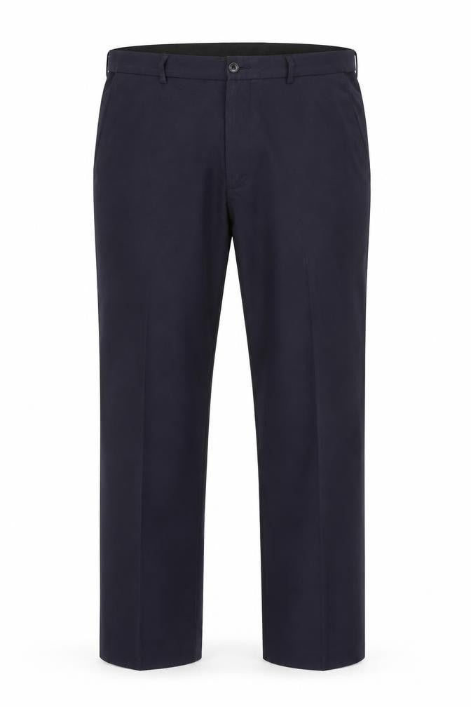 Front view of Marks & Spencer Men's Blue 36 Regular Fit Dress Trousers