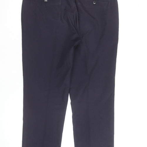 Marks and Spencer Men's Blue 36 Regular Fit Dress Trousers