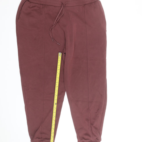 Marks and Spencer Women Brown Jogger Sweatpants Size M Cotton Blend