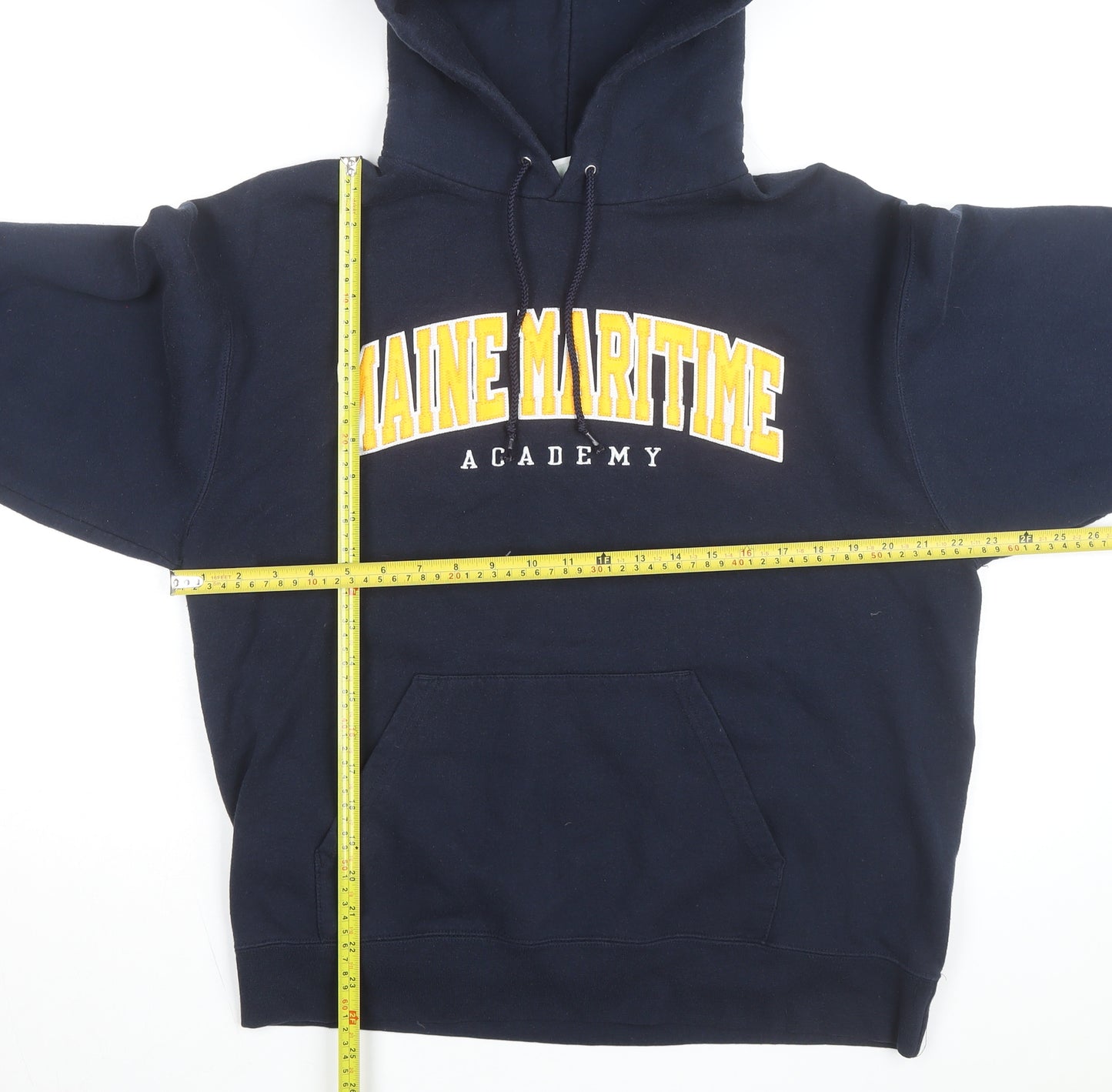 Champion Men's Blue Pullover Hoodie L Maine Maritime Academy Fleece