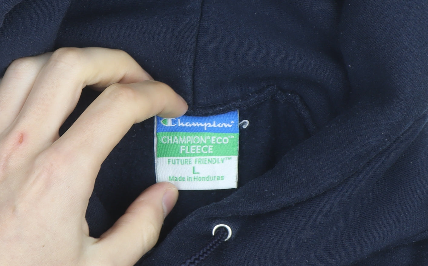 Champion Men's Blue Pullover Hoodie L Maine Maritime Academy Fleece