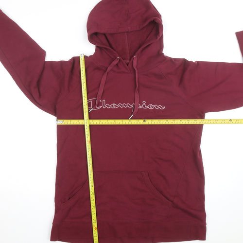 Champion Men's Red Pullover Hoodie Large Regular Fit Fleece