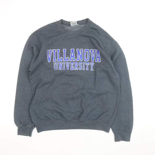 MV Sport Men Grey Villanova University Crew Neck Sweatshirt M